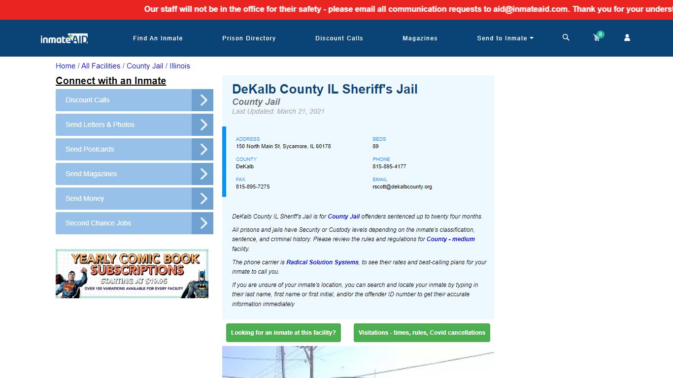 DeKalb County IL Sheriff's Jail - Inmate Locator ...